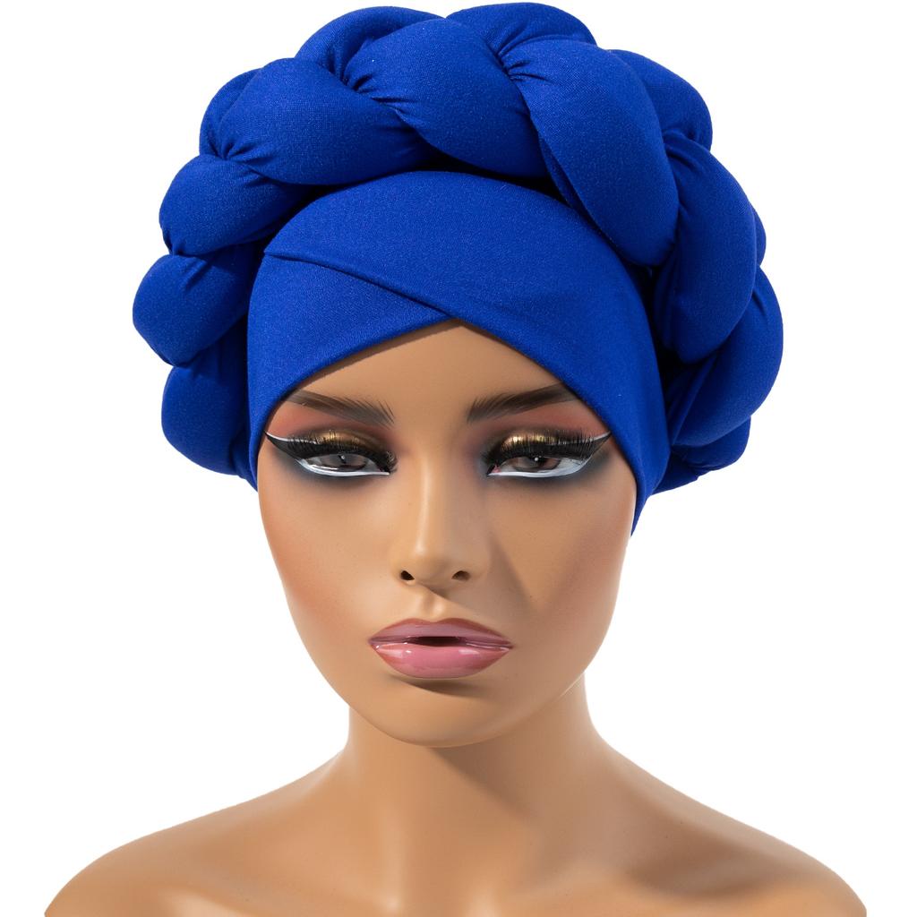 Exaggerated Big Braid Head Band Europe Bohemian Style Flax Turban Cap For Women Nigeria Wedding Party Headpiece Female Headbands