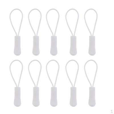 0pcs Zipper Tag Pulls Cord Rope Ends Lock Buckle For Clothing Bags
