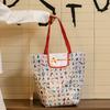 Foldable Storage Bag, Large Capacity Fashionable Supermarket Shopping Bag, Portable Waterproof Handbag, Shoulder Bag
