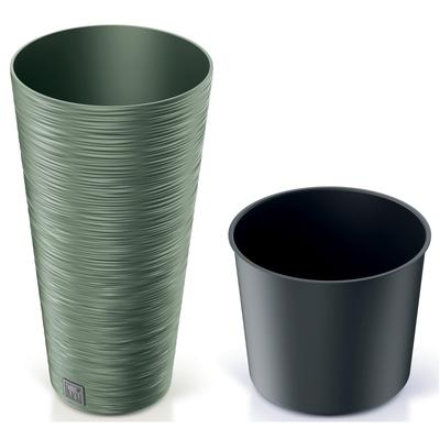 Furu Slim DFRH300 Round Flower Pot, 30x58cm, Earthy Green