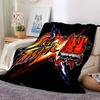 Street Game Characters Flannel Blanket, Soft Polyester, Modern Design, All-Season for Camping, Travel, Gifts for Holidays or Birthdays
