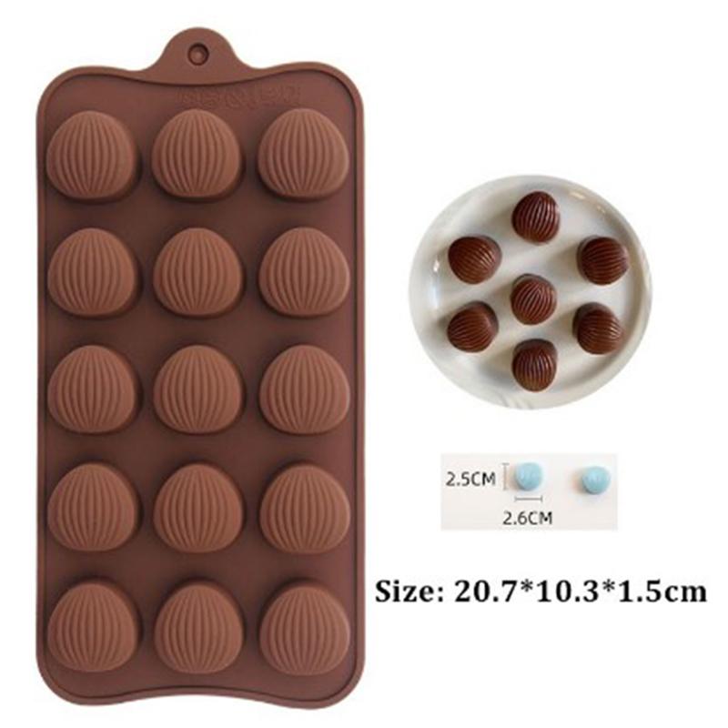 Handgemachte Schokoladenform DIY Süßigkeiten Gelee Puddingform Nussform Eis Silikonformen Kuchen Backwerkzeug