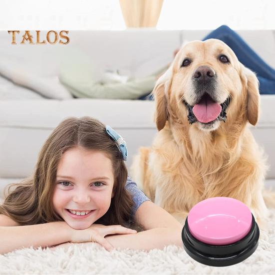 Sprachaufzeichnungstaste, interaktive Hundetaste zur Kommunikation, Pet Speak-Trainingssummer mit 30-Sekunden-Aufzeichnung für Hunde und Katzen