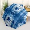 1pc Tie-Dye Pattern Automatic Open/Close Umbrella with One-Touch Button, Compact Folding Canopy, Sturdy 8-Rib Windproof Design -117