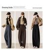 Women's Thick Woolen Bass Pants - Soft, Casual, Loose, Straight-Leg, Slimming, Wide-Leg for Autumn and Winter.