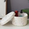 Cotton Rope Storage Basket Organizer Box for Makeup Snacks Desktop Multifunctional Stackable Handwoven Home Decor
