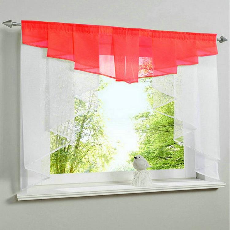 European Simple Curtains, Pole-Type Folding Envelope-Type Multi-Color Embroidered Window Screens, Simple High-Density Yarn