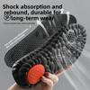 1Pair Graphene 4D PU Shoe Insoles, High‑Elastic Shock Absorbing Cloud Feel Cushion, Breathable Sweat Absorbing Odor Control