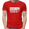Made in 1985 USA Parts Mens Fashionable Casual Summer Cotton TShirt Daily Life Round Neck Male Short Sleeve Printed Tshirt