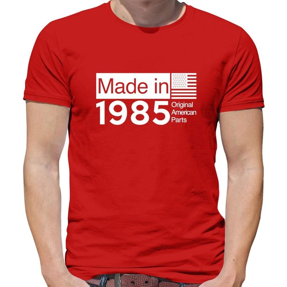 Made in 1985 USA Parts Mens Fashionable Casual Summer Cotton TShirt Daily Life Round Neck Male Short Sleeve Printed Tshirt