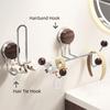 Wall-mounted Headband Storage Rack Suction Cup Corner Hanger Practical Clothes Coat Hooks  Scarf