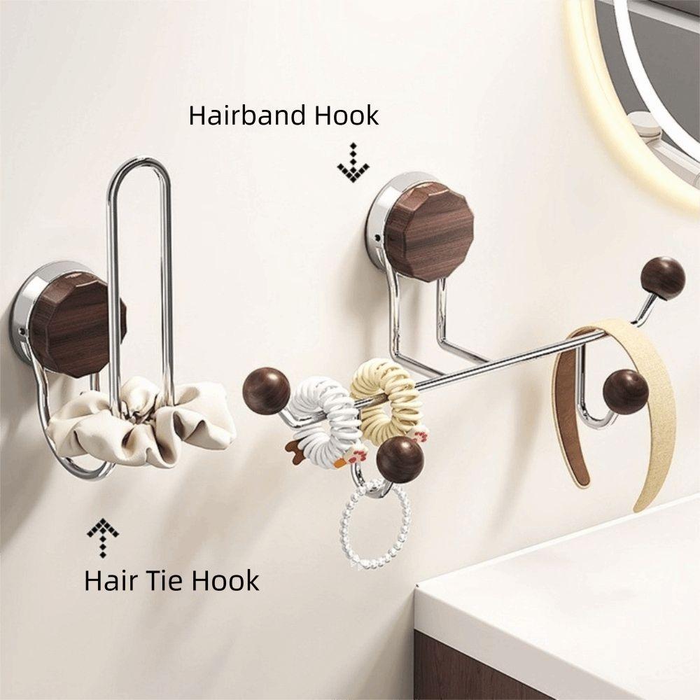 Wall-mounted Headband Storage Rack Suction Cup Corner Hanger Practical Clothes Coat Hooks Scarf