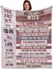 To My Wife Blanket from Husband Birthday Gifts for Wife Romantic Gifts for Her Husband to Wife Blanket Wife Birthday Gift Ideas