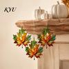 Halloween Party Decor Acrylic Maple Leaf Suncatcher for Autumn Home Decor, Stained Glass Room Atmosphere Style Window Hanging Ornament Thanksgiving