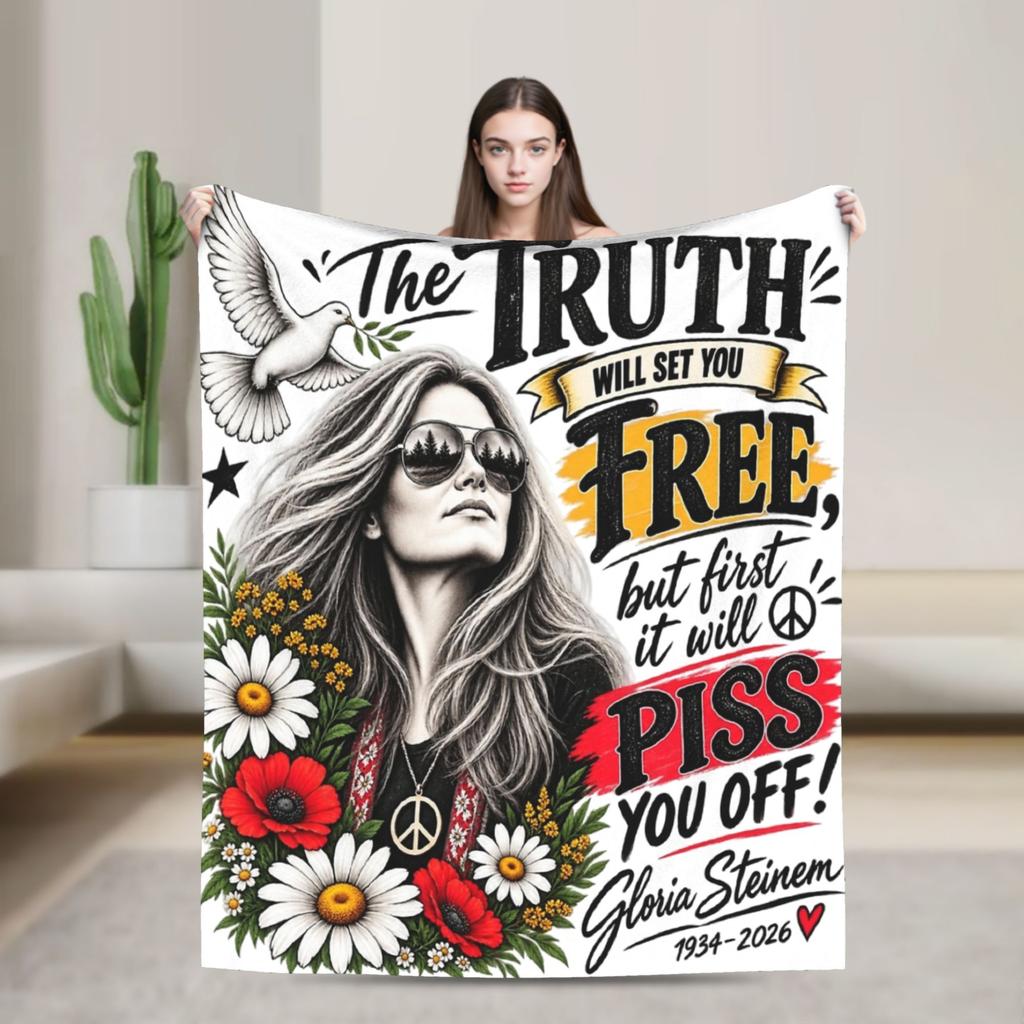 RIP Gloria Steinem Accessories Blanket Soft Fleece Throw Blanket Relax Plush Thin Quilt