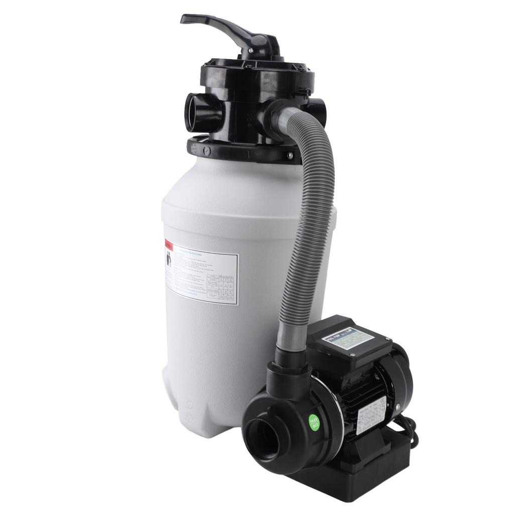 Sand Filter Pump System for Above Ground Pools 10 Inch Sand Tank 0.25HP 250W Pool Pump IPX5