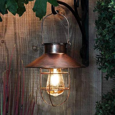 Solar-Hängelaternen für den Außenbereich, Vintage-Solar-Gartenleuchte mit warmen LED-Birnen für Garten, Hof, Terrasse