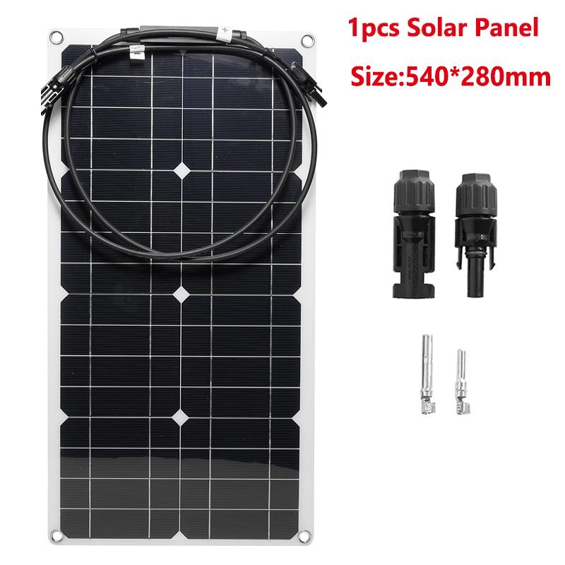 300W 600W Solar Panel Kit Flexible Solar Cell with 10A-100A Controller Power Bank For Home Mobile Phone Car RV Camping Outdoor