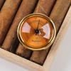 Mini Hygrometer Analog Hygrometer Mechanical Round Hygrometer Humidity Gauge for Cabinet Cans 1.77 Inch ( Gold )