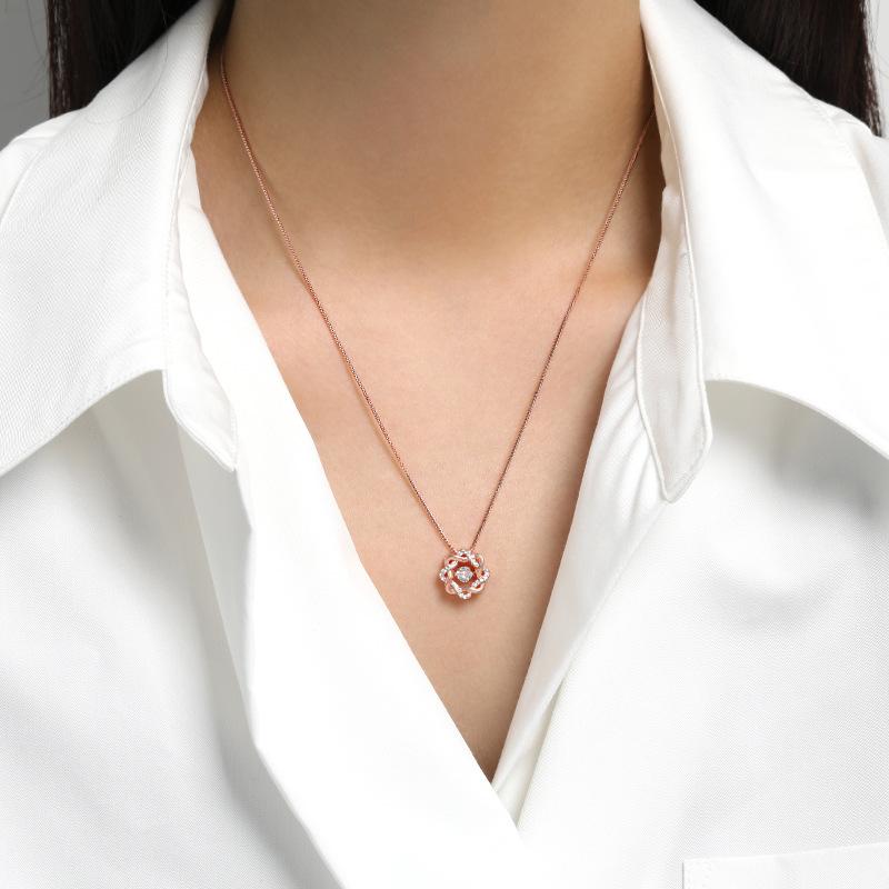 Six Star Heart Charm Necklace with Advanced Irregular Design and A Beating Heart Eight Star Spirit Necklace