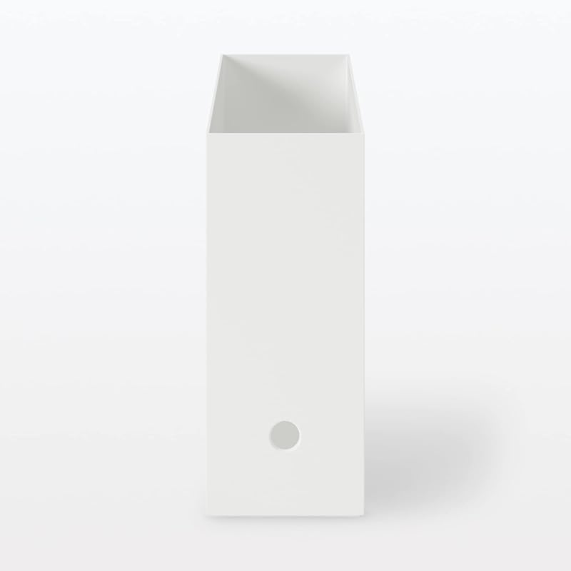 MUJI Recycled Polypropylene File Box - Standard Type - White Gray, Approx. W10 X D32 X H24cm, 83904364