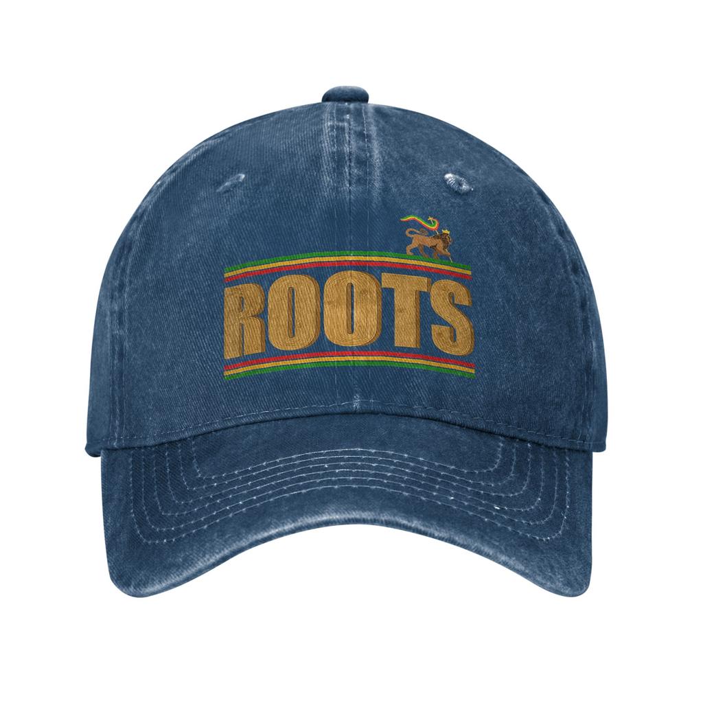 Roots Reggae Musik Löwe von Juda Baseballkappe Unisex Damen Used Denim Snapback Kappe Jamaika Outdoor Reisen Verstellbare Passform Hüte