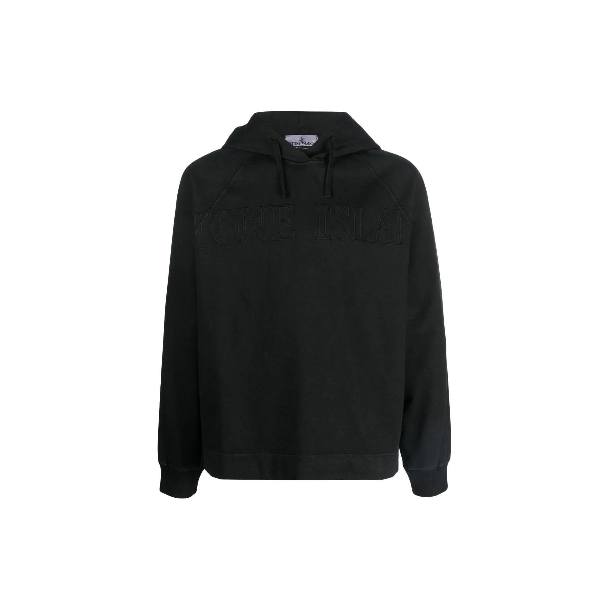 

Stone Island Solid Color Letter Hoodie Loose Fit Long Sleeve Sweatshirt Men sweatshirt Black 781563355-V0129 L