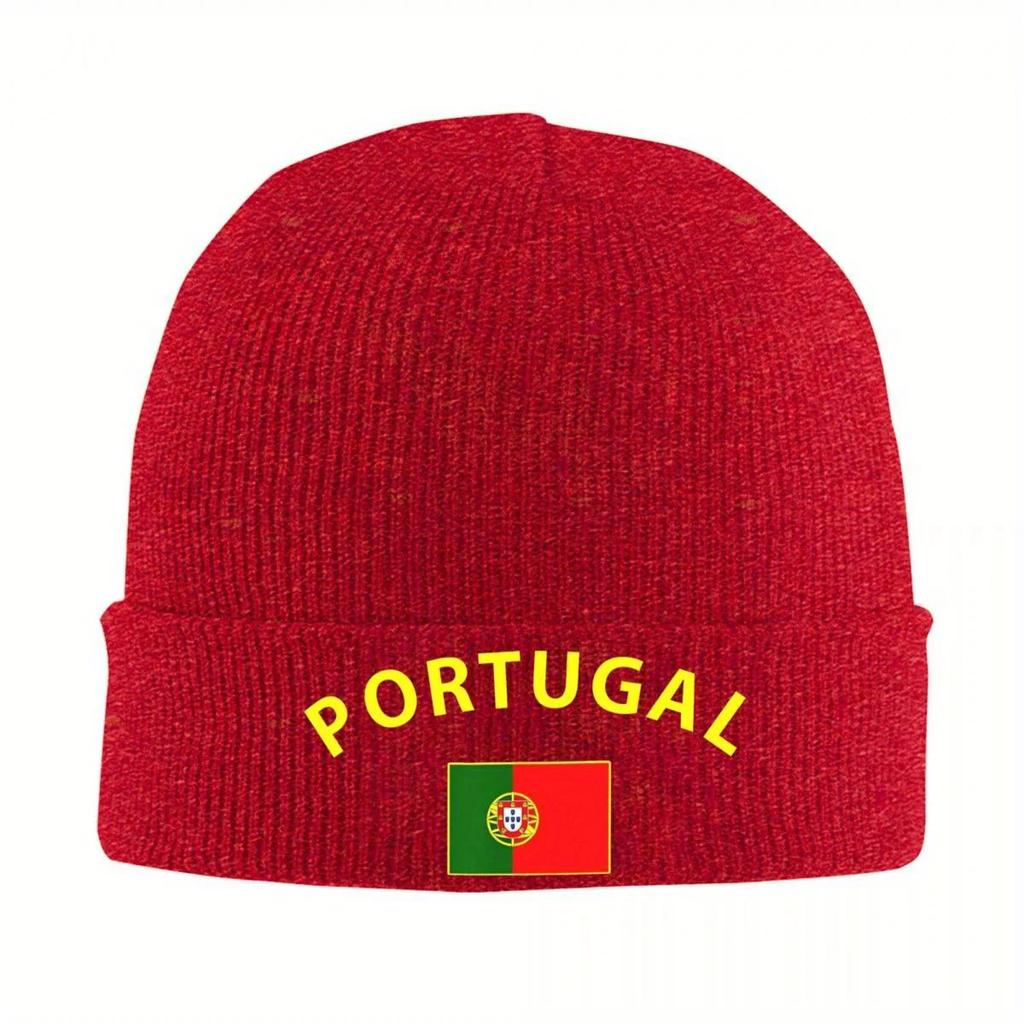 Portuguese Flag Bonnet Hats Beanie Hats Graphic Knit Hat Winter YK Cool Unisex Women Hippie Thermal Elastic Cap