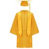 Unisex Kids Graduation Gown Set V Neck Long Sleeve Front Zipper Robe Academic Hat Stole Tassel Ceremony Outfit