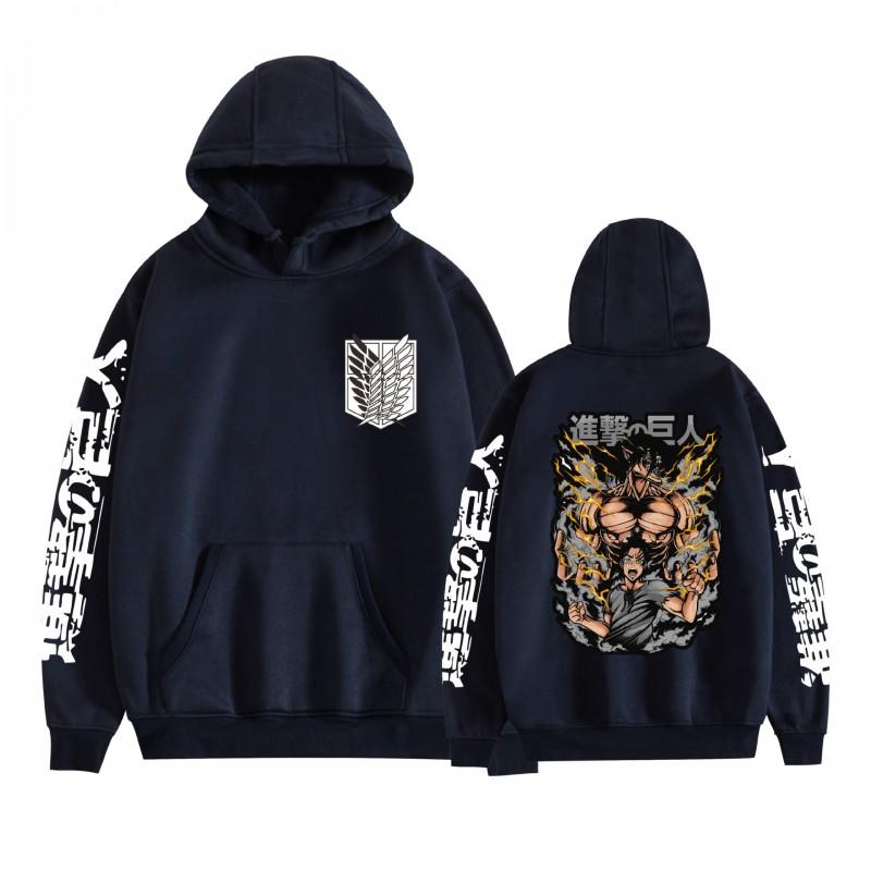 Attack On Titan Anime Hoodie Loose Fit Teens Adults Long Sleeve