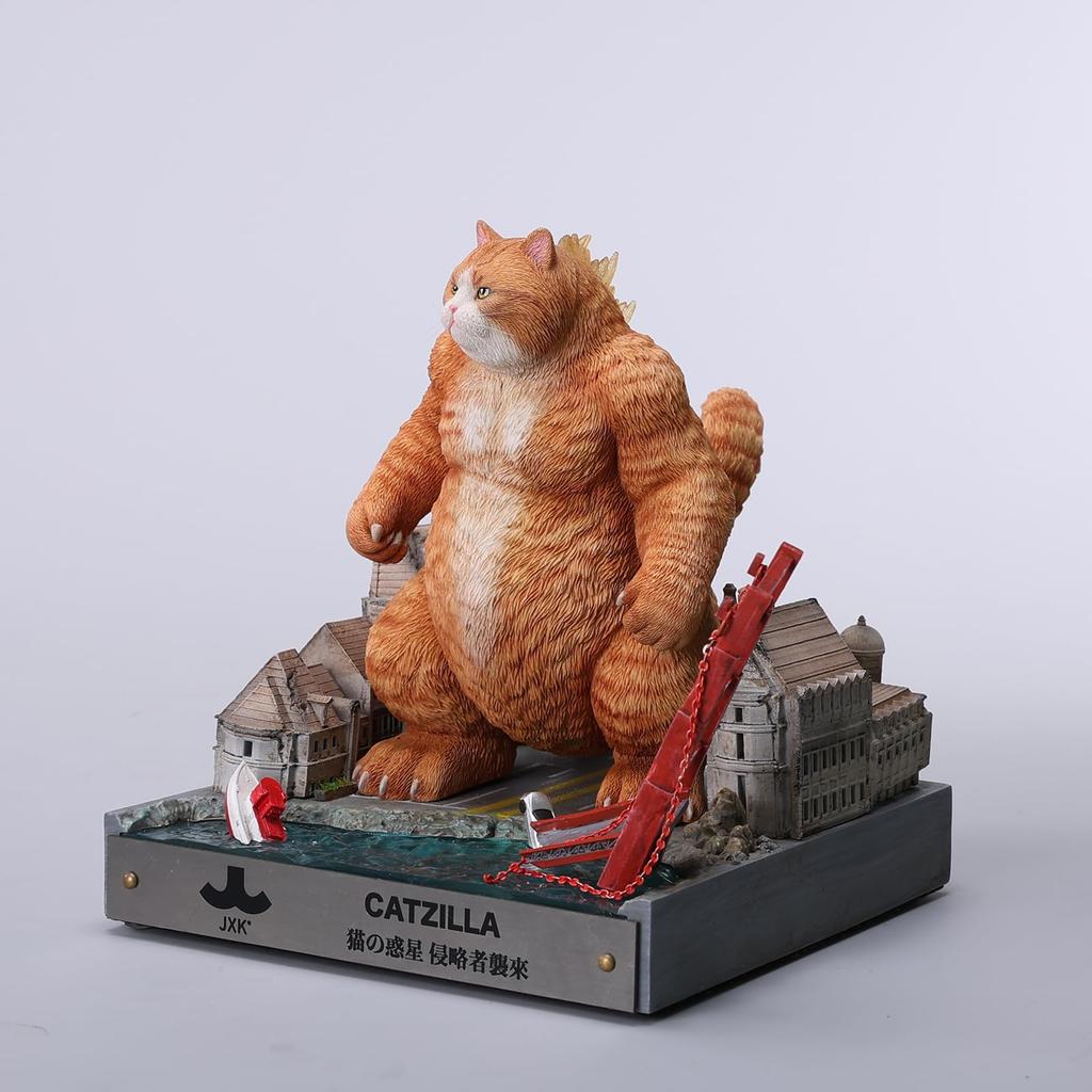 JXK Goji Nyan Durable Polyresin with Intricate Details Funny Cat Gift Pet