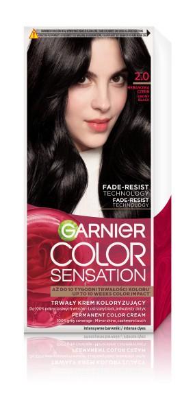Garnier Color Sensation Krem Koloryzujący Nr 2.0 - Hebanowa Czerń 1Op.