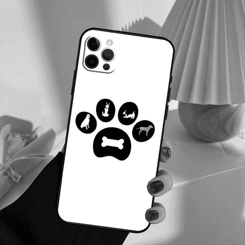 Dog foot Paw Colorful Pattern Case For iPhone 11 12 13 14 15 16 Pro Max Cover For iPhone 13 12 Mini XR X XS Max Plus