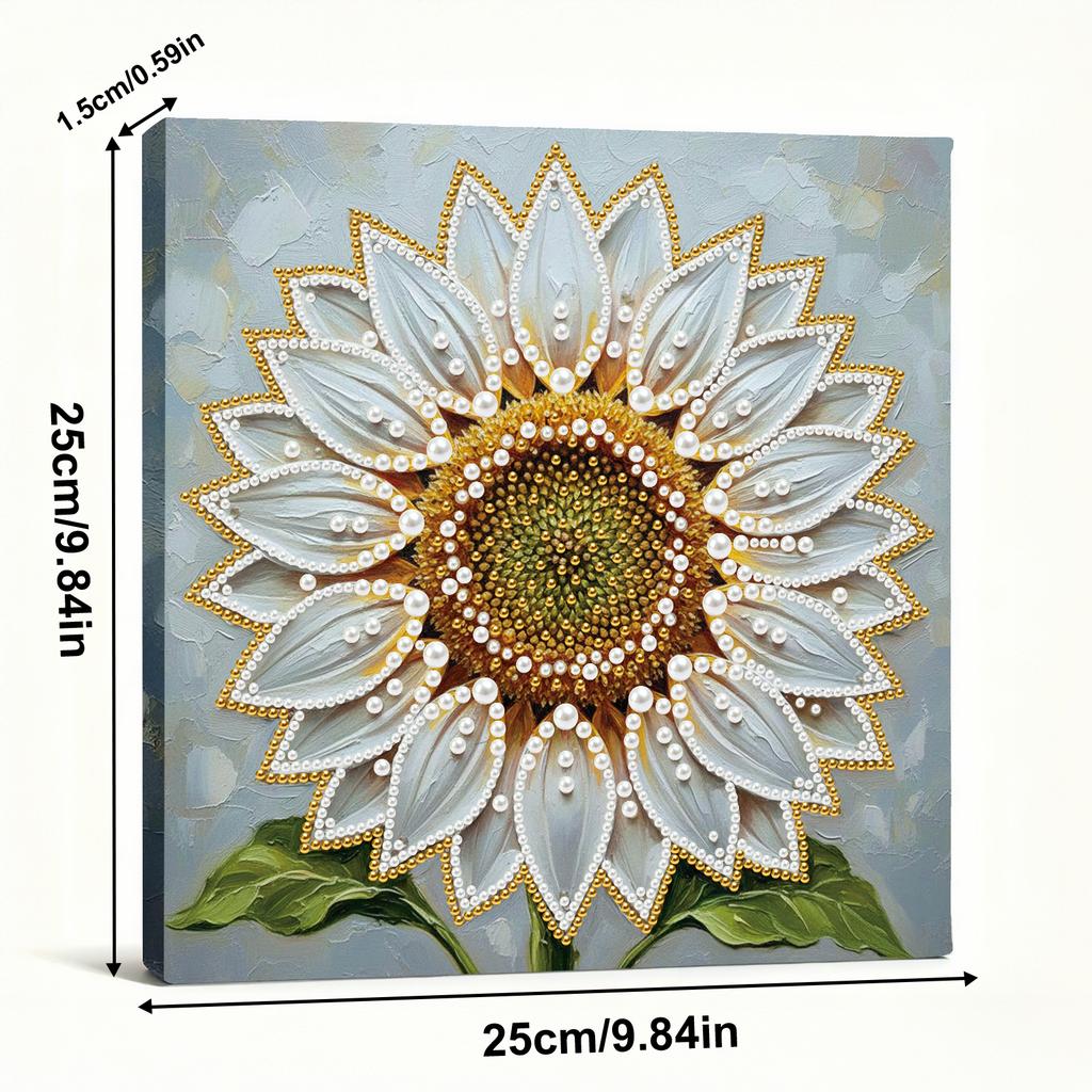 DIY Pearl Diamond Dots Paintings Picture Arts Craft With Frame Art Diamond Painting for Adults/Beginners Gift Home Decor 25x25cm