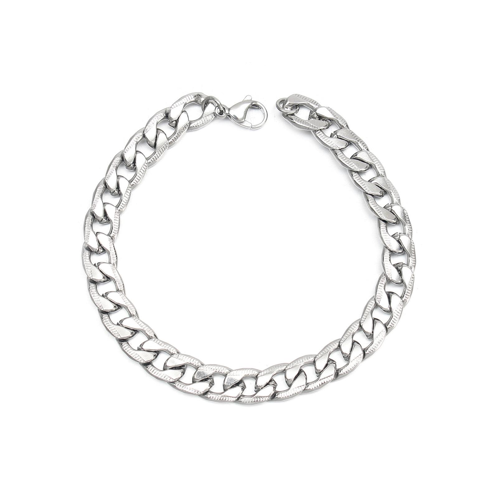 

Мужской браслет из нержавеющей стали с тиснением в европейском и американском стиле 2023 года, дизайн в стиле Ins