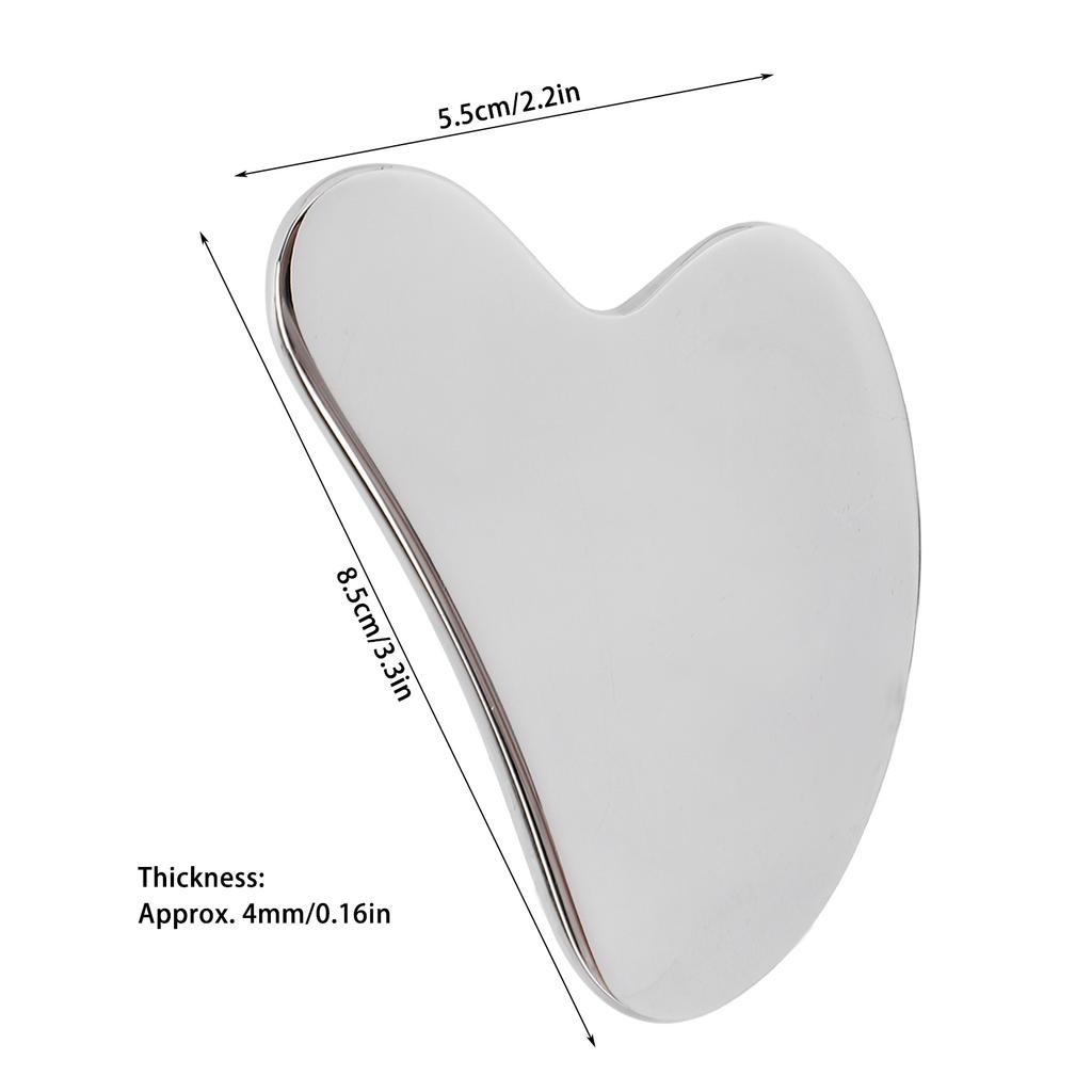 Herramienta Facial Gua Sha Multifuncional Acero Inoxidable Lifting Facial Reafirmante Tabla de Raspado