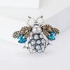 Rhinestone Bee Brooch for Women Unisex Pearl Beetle Pin Enamel Insect Lapel Pin Banquet Party Backpack Gifts Jewelry Accessories