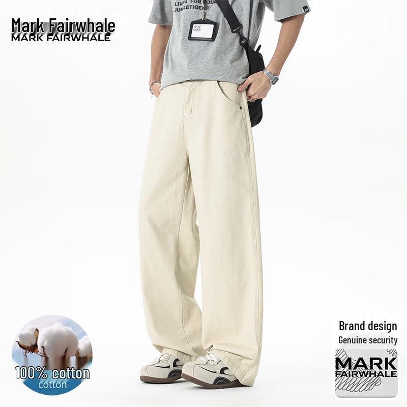 MARK FAIRWHALE Men s Pure Cotton Loose Casual Pants 4XL