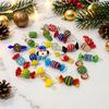 2Pcs Colorful Cute Mini Candy Charms Glass Pendant DIY Craft Supplies Christmas Favors Holiday Party Gifts For Handmade Lovers