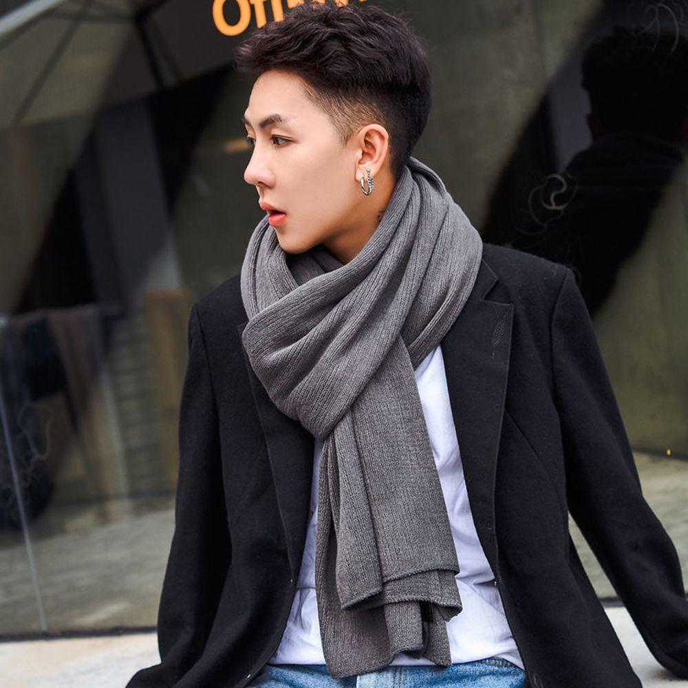 Color Imitation Cashmere Thickened Women Winter Scarves Knitted Shawls Korean Long Shawls Wraps