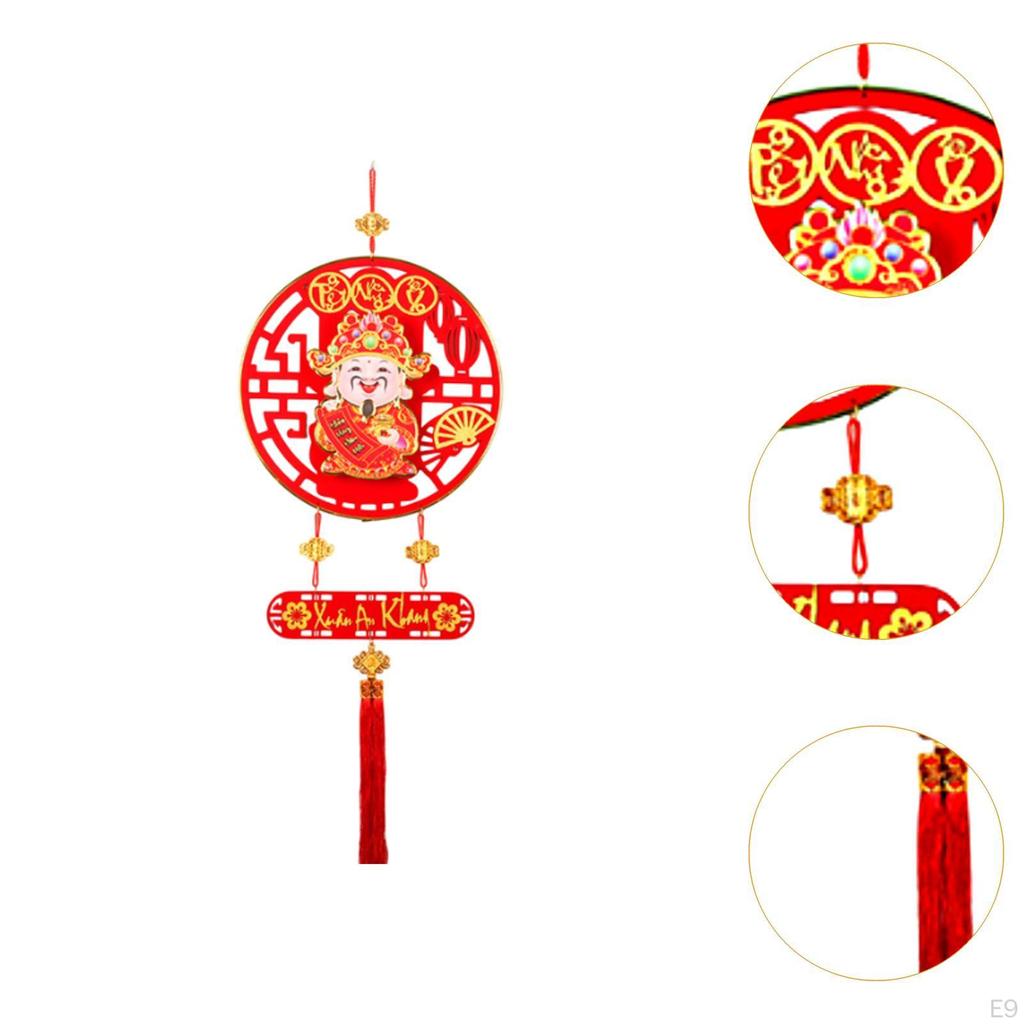 Shaking Head God of Wealth Pendant Cai Shen Hanging Ornament Front Door Year Decoration