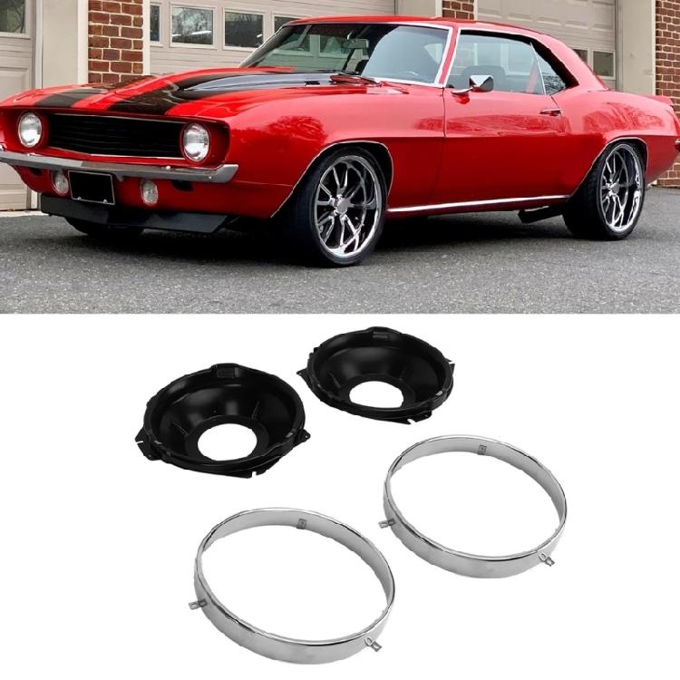 Stainless Steel Headlamp Mounting Bucket And Rings Combination Fixing Set Enhance Vehicle Front Lighting Systems 28pcs