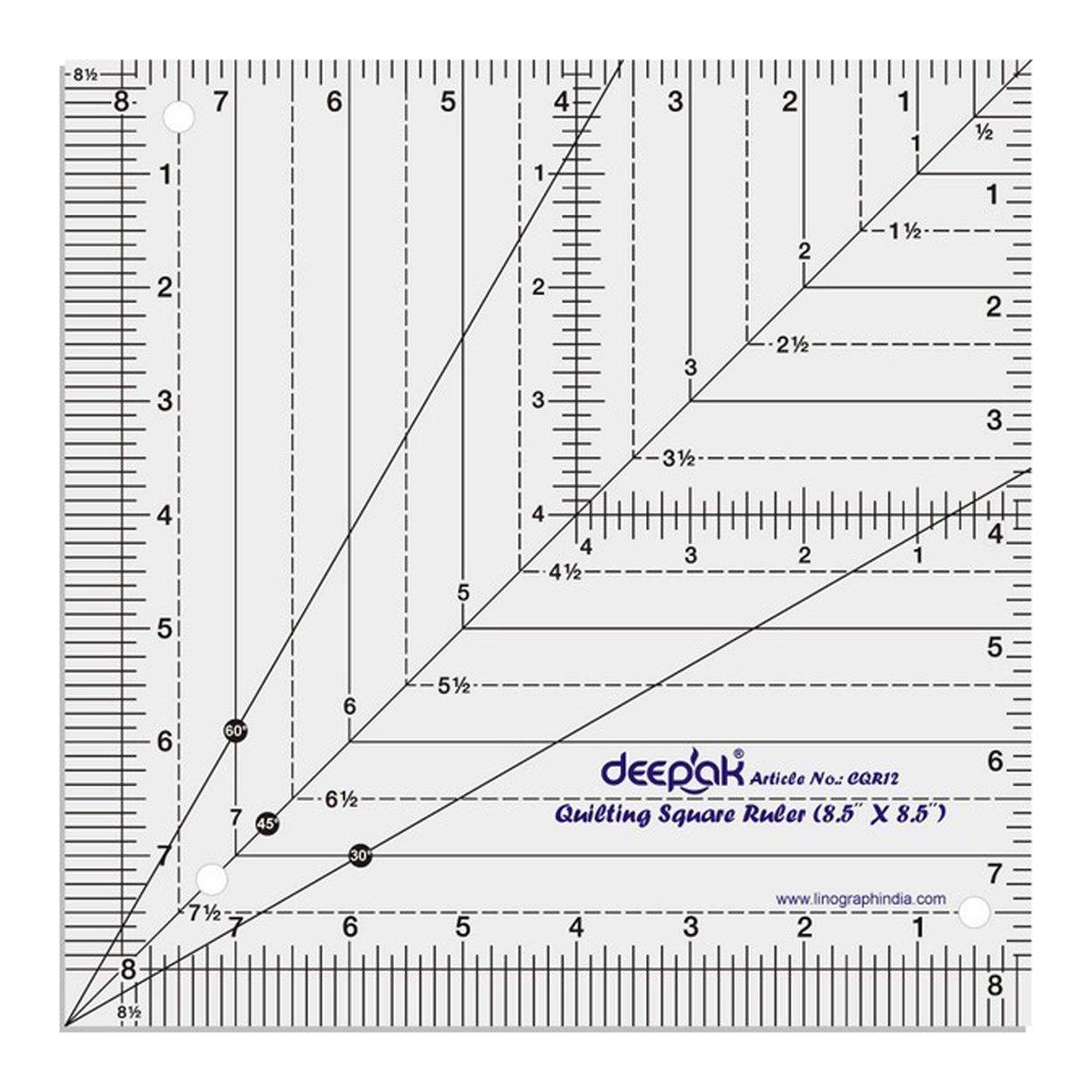 

Квадратный дизайн квилта Крафт Квилтинг Шаблон линейки x дюймов 8.5 8.5
