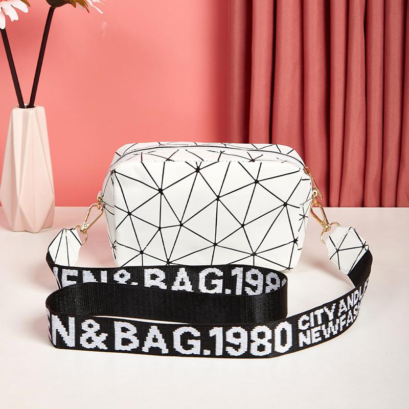 Fashi Cool Geometry Color Shoulder Bags For Women Small Crossbody Bag Purse PU Leather Lady Girls Handbag Bolsa Feminina