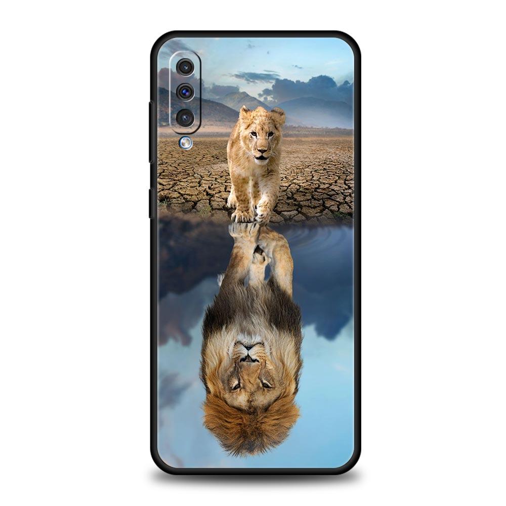 Animal Tiger Lion Case For Samsung Galaxy A12 A22 4G A32 5G A72 A52 A70 A50 A20e A30 A02s A10 A20s A10s A40 A04 Phone Cover Soft