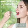 120Pcs Portable Soft Silica Gel Toothpick Dental Floss Picks Soft  Suitable for Oral Care Toothpick Brushes Teeth Cleaning Tool