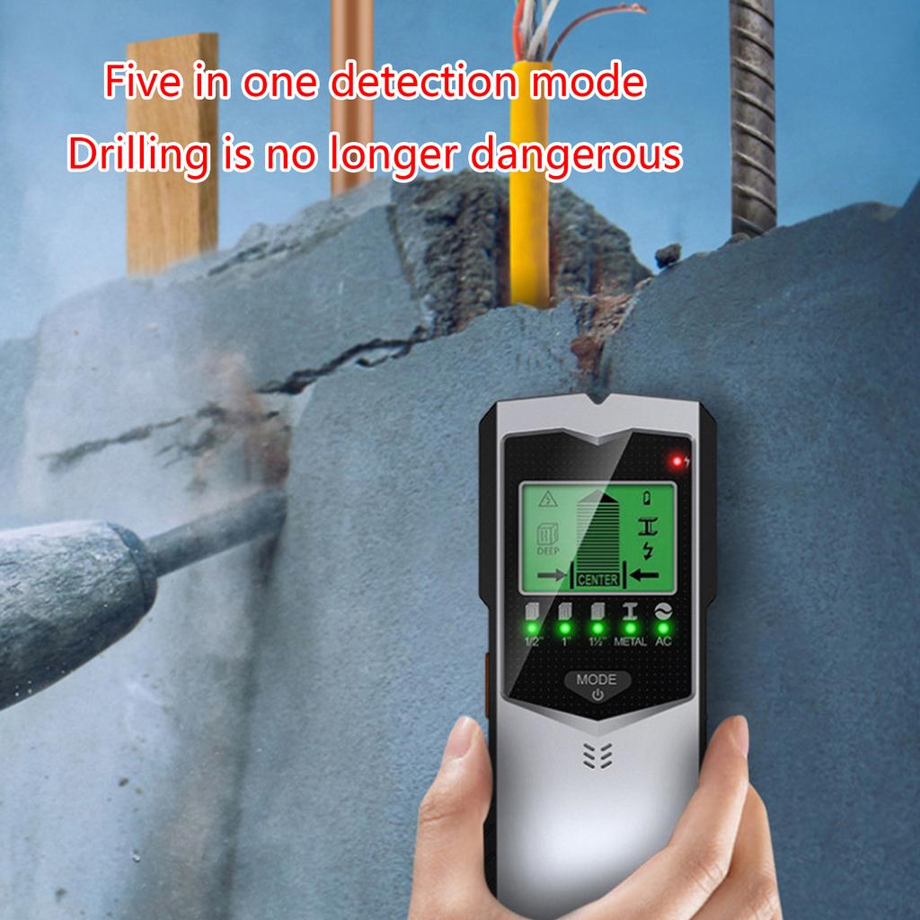 Handheld Wall Scanning Sensor Electronic Wall Center Location Detector for Wood AC Wire Detection 5 in 1 Stud Detector