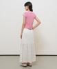 GENERALIDEA Flower Shirred Maxi Skirt [White] / Gf2Lsk521