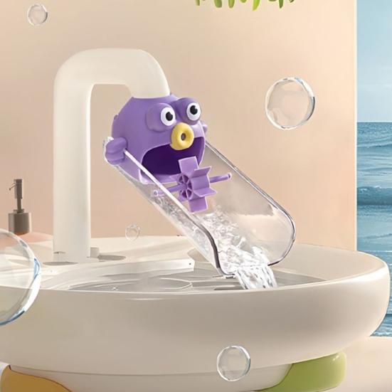 Faucet Extender for Sink Soft Water Flow Extension Tube for Toddlers Easy Hand Washing Cute Cartoon Animal Shape Kids Bathroom Faucet Accessory