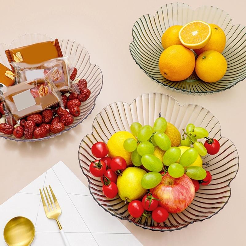 Fruit Plate Dinner Bowl Salad Plate Snacks Dessert Plate Wedding Candy Plate Plastic Serving Plate Decorative Bowl